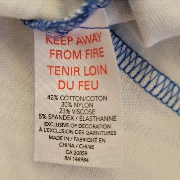 Hatley cap sleeve ikat print shift dress blue white small - Picture 8 of 13